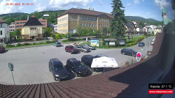 Střed obce Rokytnice nad Jizerou