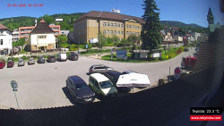 Střed obce Rokytnice nad Jizerou