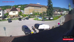 Střed obce Rokytnice nad Jizerou
