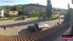 Střed obce Rokytnice nad Jizerou