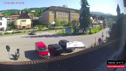 Střed obce Rokytnice nad Jizerou