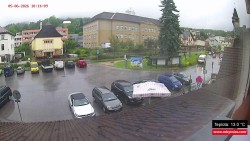 Střed obce Rokytnice nad Jizerou