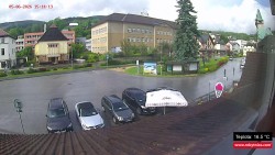Střed obce Rokytnice nad Jizerou