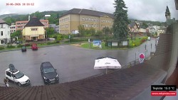 Střed obce Rokytnice nad Jizerou