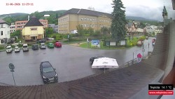 Střed obce Rokytnice nad Jizerou