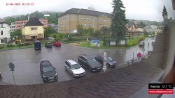 Střed obce Rokytnice nad Jizerou