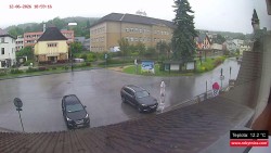 Střed obce Rokytnice nad Jizerou