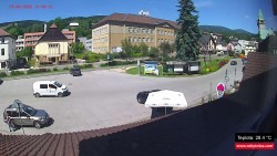 Střed obce Rokytnice nad Jizerou