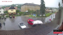 Střed obce Rokytnice nad Jizerou