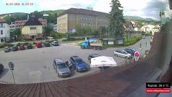 Střed obce Rokytnice nad Jizerou