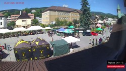 Střed obce Rokytnice nad Jizerou