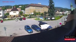 Střed obce Rokytnice nad Jizerou