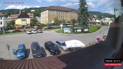 Střed obce Rokytnice nad Jizerou