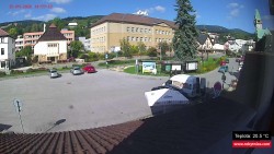 Střed obce Rokytnice nad Jizerou