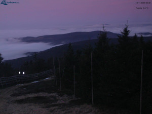 Město Rokytnice nad Jizerou - Lysá hora, pohled na západ - 13.11.2025 v 06:45