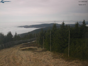 Město Rokytnice nad Jizerou - Lysá hora, pohled na západ - 13.11.2025 v 08:45