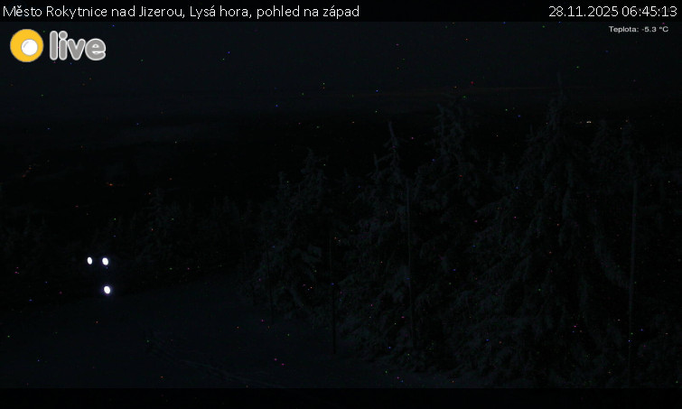 Město Rokytnice nad Jizerou - Lysá hora, pohled na západ - 28.11.2025 v 06:45
