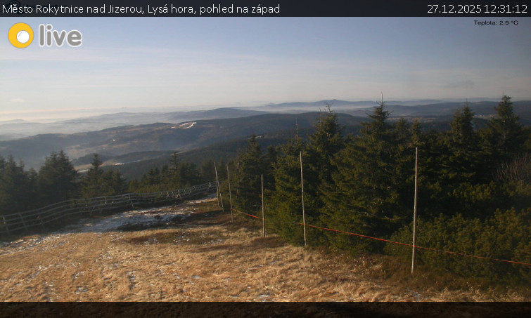 Město Rokytnice nad Jizerou - Lysá hora, pohled na západ - 27.12.2025 v 12:31