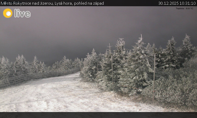 Město Rokytnice nad Jizerou - Lysá hora, pohled na západ - 30.12.2025 v 10:31