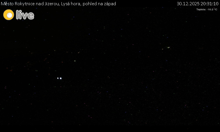 Město Rokytnice nad Jizerou - Lysá hora, pohled na západ - 30.12.2025 v 20:31