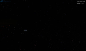 Město Rokytnice nad Jizerou - Lysá hora, pohled na západ - 17.1.2026 v 00:45