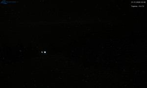 Město Rokytnice nad Jizerou - Lysá hora, pohled na západ - 31.1.2026 v 03:45 Město Rokytnice nad Jizerou - Lysá hora, pohled na západ - 31.1.2026 v 03:45