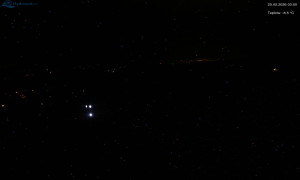 Město Rokytnice nad Jizerou - Lysá hora, pohled na západ - 20.2.2026 v 03:03