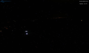 Město Rokytnice nad Jizerou - Lysá hora, pohled na západ - 20.2.2026 v 03:15