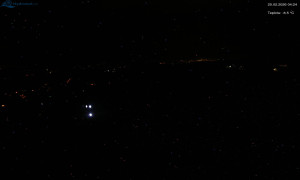 Město Rokytnice nad Jizerou - Lysá hora, pohled na západ - 20.2.2026 v 04:31