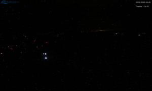 Město Rokytnice nad Jizerou - Lysá hora, pohled na západ - 20.2.2026 v 04:45 Město Rokytnice nad Jizerou - Lysá hora, pohled na západ - 20.2.2026 v 04:45