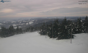 Město Rokytnice nad Jizerou - Lysá hora, pohled na západ - 20.2.2026 v 08:03