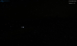 Město Rokytnice nad Jizerou - Lysá hora, pohled na západ - 27.2.2026 v 03:03