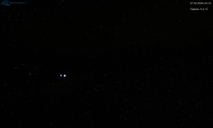 Město Rokytnice nad Jizerou - Lysá hora, pohled na západ - 27.2.2026 v 03:15