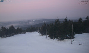 Město Rokytnice nad Jizerou - Lysá hora, pohled na západ - 27.2.2026 v 06:45