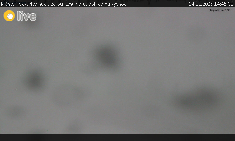 Město Rokytnice nad Jizerou - Lysá hora, pohled na východ - 24.11.2025 v 14:45