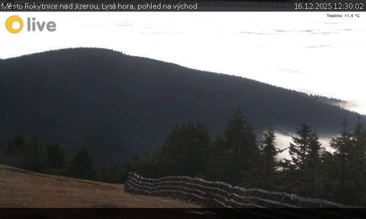 Město Rokytnice nad Jizerou - Lysá hora, pohled na východ - 16.12.2025 v 12:30