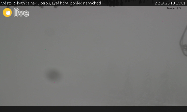 Město Rokytnice nad Jizerou - Lysá hora, pohled na východ - 2.2.2026 v 10:15