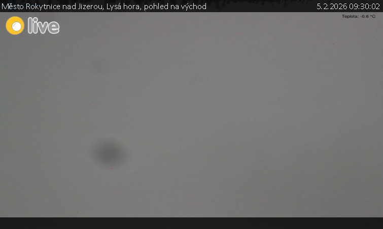 Město Rokytnice nad Jizerou - Lysá hora, pohled na východ - 5.2.2026 v 09:30
