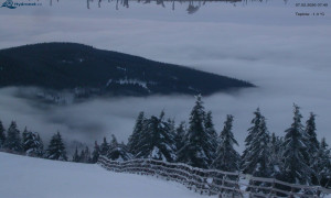 Město Rokytnice nad Jizerou - Lysá hora, pohled na východ - 7.2.2026 v 07:45