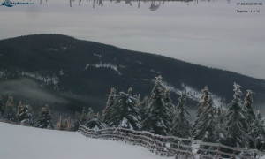 Město Rokytnice nad Jizerou - Lysá hora, pohled na východ - 7.2.2026 v 08:00