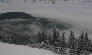 Město Rokytnice nad Jizerou - Lysá hora, pohled na východ - 7.2.2026 v 08:15