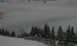 Město Rokytnice nad Jizerou - Lysá hora, pohled na východ - 7.2.2026 v 08:45