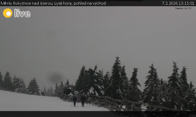 Město Rokytnice nad Jizerou - Lysá hora, pohled na východ - 7.2.2026 v 13:15