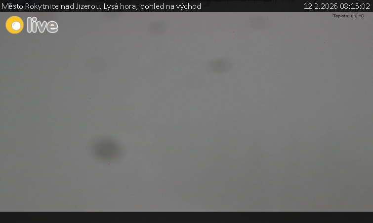 Město Rokytnice nad Jizerou - Lysá hora, pohled na východ - 12.2.2026 v 08:15