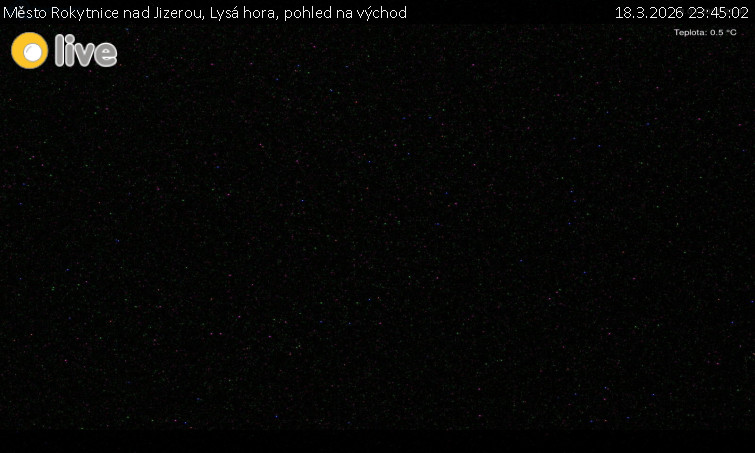 Město Rokytnice nad Jizerou - Lysá hora, pohled na východ - 18.3.2026 v 23:45