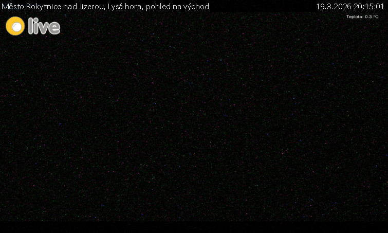 Město Rokytnice nad Jizerou - Lysá hora, pohled na východ - 19.3.2026 v 20:15