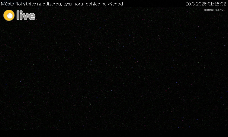 Město Rokytnice nad Jizerou - Lysá hora, pohled na východ - 20.3.2026 v 01:15