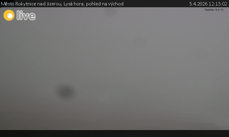 Město Rokytnice nad Jizerou - Lysá hora, pohled na východ - 5.4.2026 v 12:15