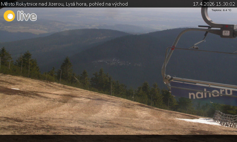 Město Rokytnice nad Jizerou - Lysá hora, pohled na východ - 17.4.2026 v 15:30