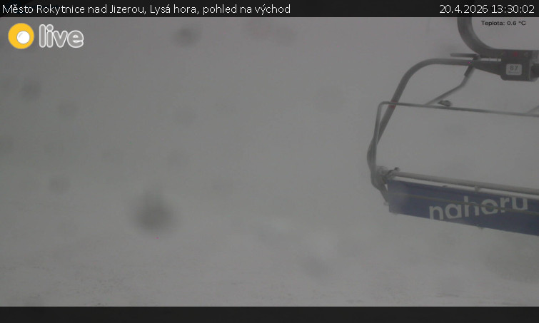 Město Rokytnice nad Jizerou - Lysá hora, pohled na východ - 20.4.2026 v 13:30